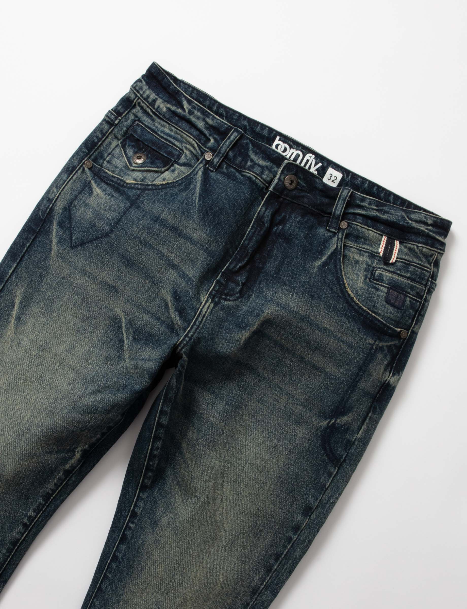 売れ筋がひ！ BORN FLY- HIPHOPブランド36インチ PANTS DENIM デニム